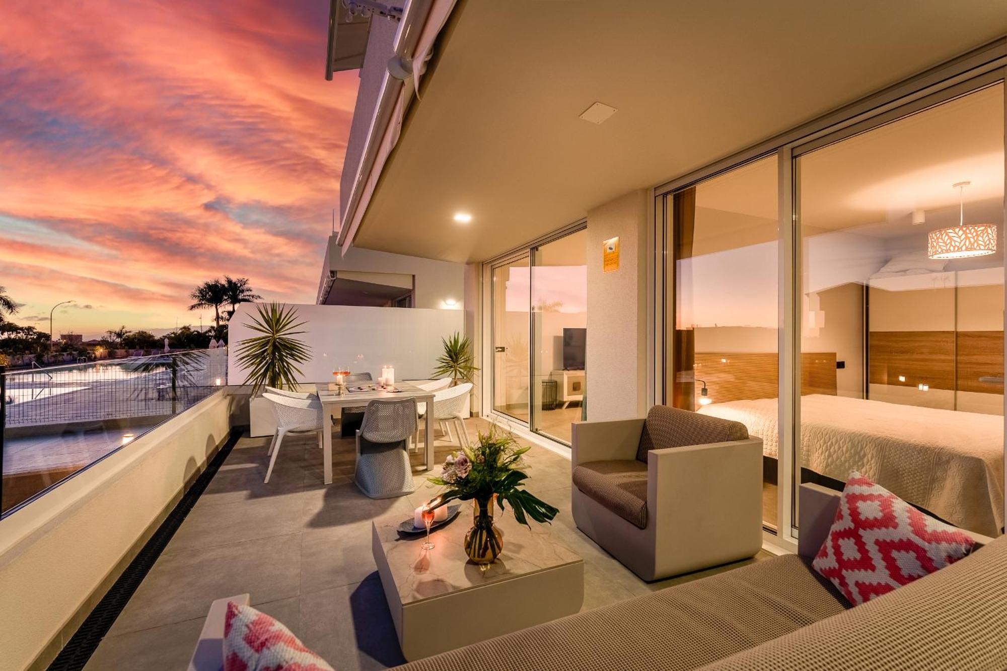 Modern New Apartment Las Terrazas De Costa Adeje. Heated Pool, Big Terrace And Private Parking Экстерьер фото